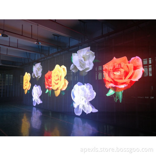 Semi outdoor full color behind window led screen